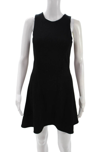 Rag & Bone Women Fit & Flare Black Dress Sleeveless Round Neck Size S