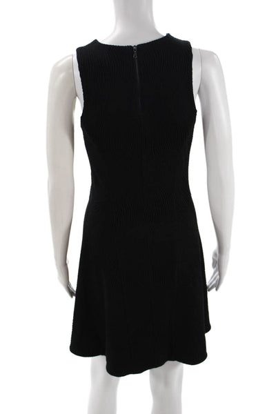 Rag & Bone Women Fit & Flare Black Dress Sleeveless Round Neck Size S
