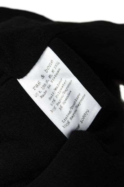 Rag & Bone Women Fit & Flare Black Dress Sleeveless Round Neck Size S