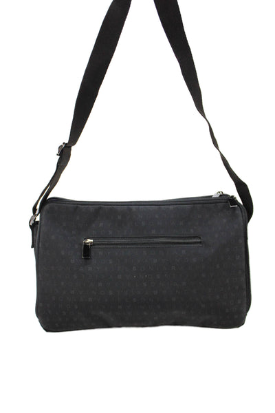 Sonia Rykiel Womens Graphic Print Multi-Compartment Shoulder Bag Black