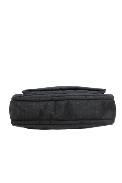 Sonia Rykiel Womens Graphic Print Multi-Compartment Shoulder Bag Black