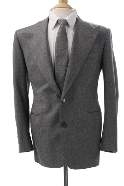 Partito Mens Gray Wool Blend Blazer Size 38