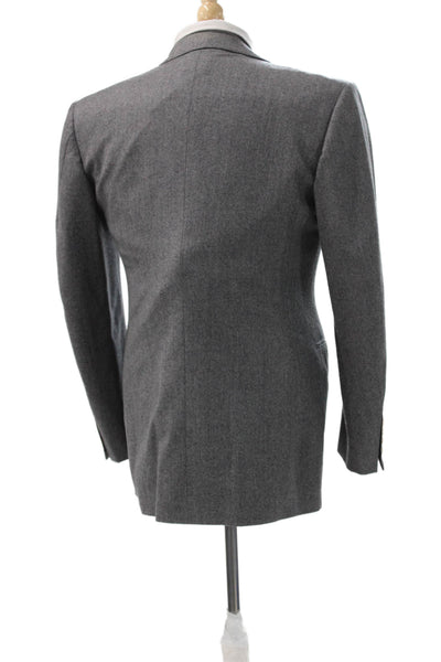 Partito Mens Gray Wool Blend Blazer Size 38