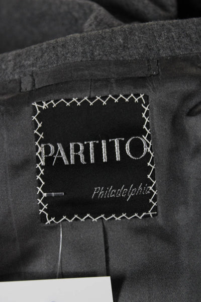 Partito Mens Gray Wool Blend Blazer Size 38