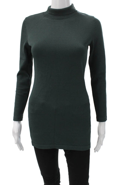 Ser.O.Ya Womens Rayon Turtleneck Tunic Sweater Long Sleeve Green Size XS