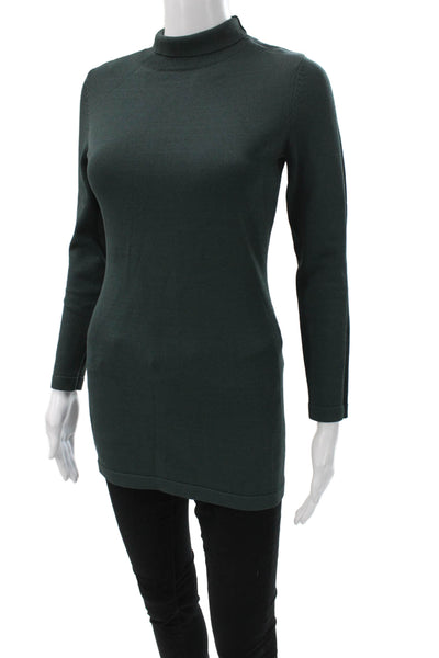 Ser.O.Ya Womens Rayon Turtleneck Tunic Sweater Long Sleeve Green Size XS