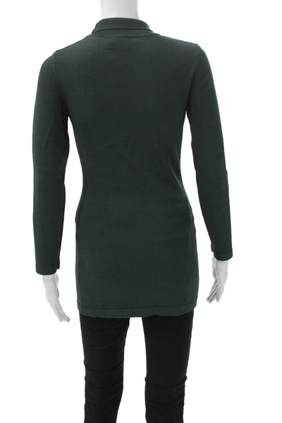Ser.O.Ya Womens Rayon Turtleneck Tunic Sweater Long Sleeve Green Size XS