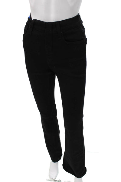 Cotton Citizen Women Black Bootcut Jeans Mid-Rise Button 32in Size 23