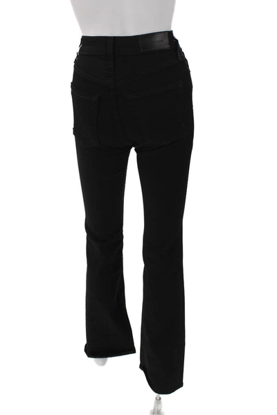 Cotton Citizen Women Black Bootcut Jeans Mid-Rise Button 32in Size 23