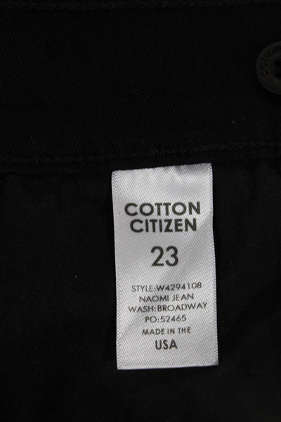 Cotton Citizen Women Black Bootcut Jeans Mid-Rise Button 32in Size 23