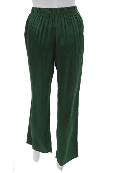 Donni Womens Rayon Solid Pull On Sweatpants Green Size XS