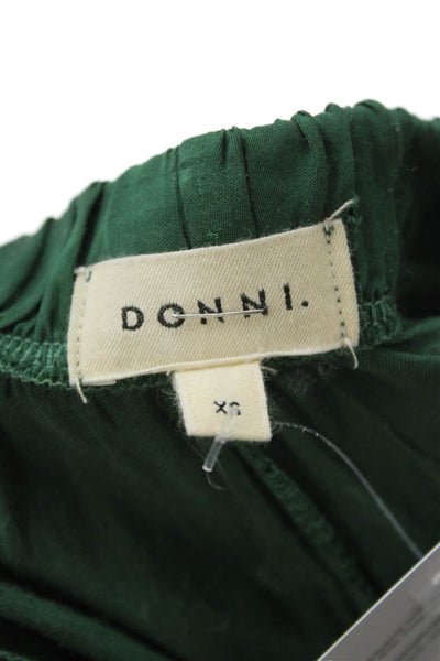 Donni Womens Rayon Solid Pull On Sweatpants Green Size XS