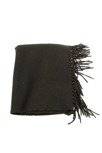 Agnona Unisex Adults Wool Classic Wrap Scarf Brown Size 66" x 19"