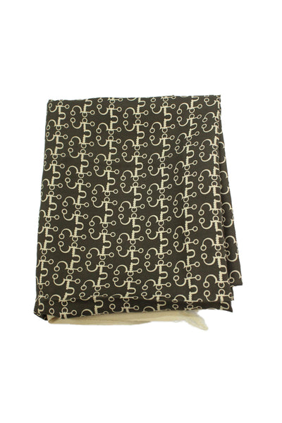 Designer Unisex Adults Geometric Color Block Print Scarf Beige Size 56" x 36"