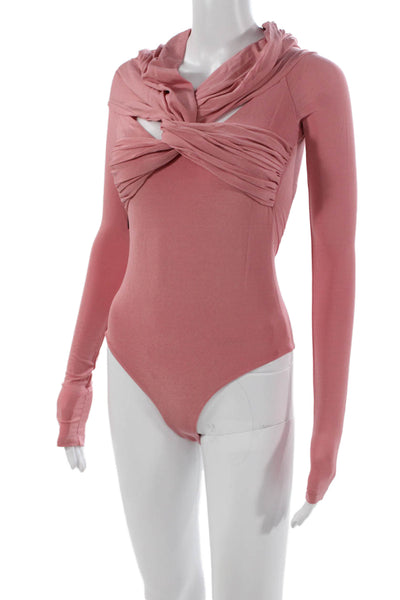 Khaite Womens One Piece Pink Long Sleeve Round Neck Viscose Size XS