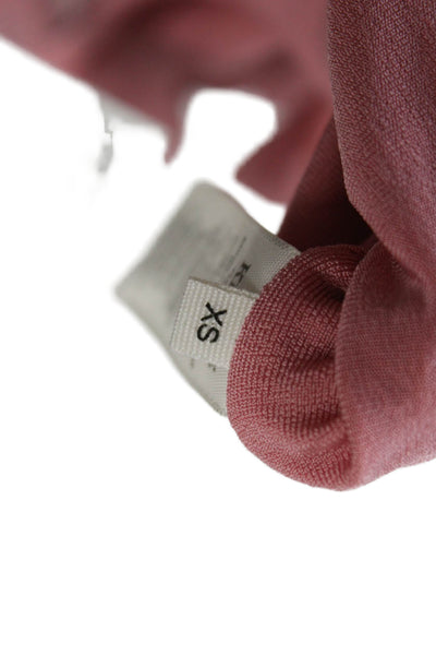 Khaite Womens One Piece Pink Long Sleeve Round Neck Viscose Size XS