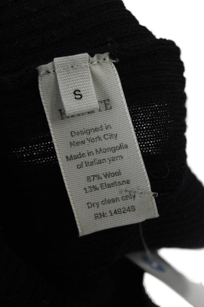Khaite Womens Pullover Sweater Mock Neck Wool Black Size S