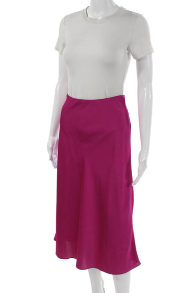 J Crew Womens A-Line Skirt Pink Pull On Polyester Knee Length Size 2XS