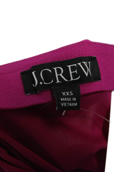 J Crew Womens A-Line Skirt Pink Pull On Polyester Knee Length Size 2XS