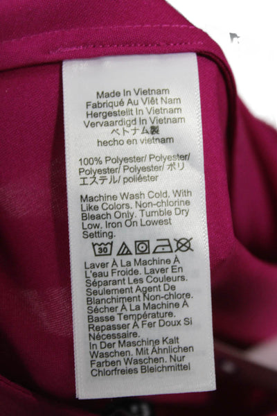 J Crew Womens A-Line Skirt Pink Pull On Polyester Knee Length Size 2XS