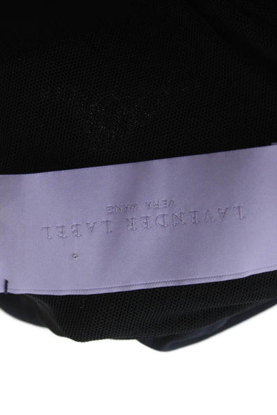 Vera Wang Lavender Label Womens Bodycon One Shoulder Black Zip Dress Size 0