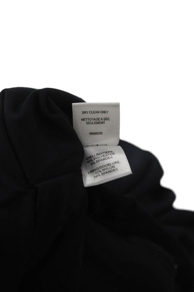 Vera Wang Lavender Label Womens Bodycon One Shoulder Black Zip Dress Size 0