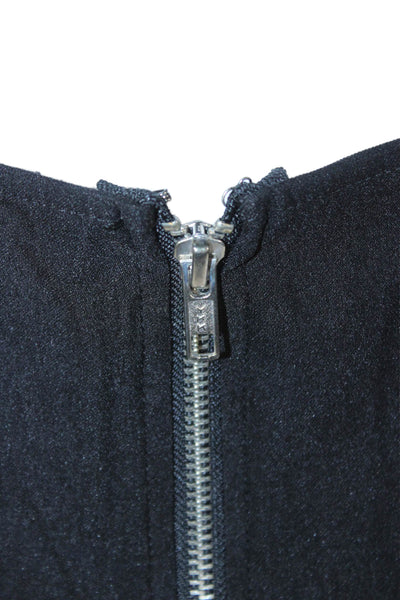 Lucca Women Bodycon Dress Black Rayon Sleeveless Round Neck Short Size L