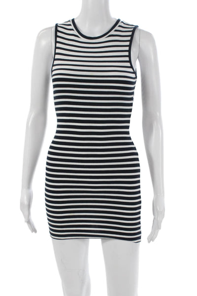 Topshop Women Bodycon Sleeveless Black Short Dress Round Neck Petite Size 2
