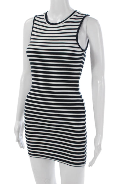 Topshop Women Bodycon Sleeveless Black Short Dress Round Neck Petite Size 2