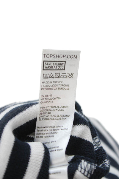 Topshop Women Bodycon Sleeveless Black Short Dress Round Neck Petite Size 2