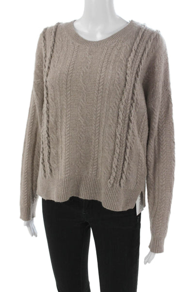 White + Warren Womens Cashmere Crewneck Pullover Sweater Beige Size XS