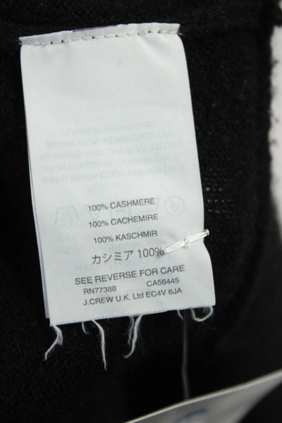 J Crew Womens Black Cashmere Mock Neck Pullover Sweater Long Sleeve Size 2XS