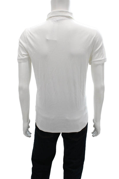 Boss Hugo Boss Mens Short Sleeve Collared Pocket Polo Shirt White Size Medium