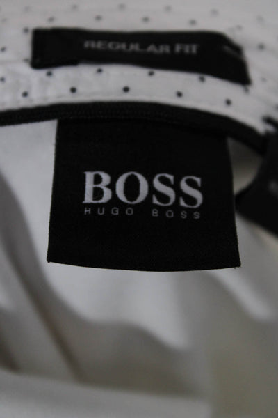 Boss Hugo Boss Mens Short Sleeve Collared Pocket Polo Shirt White Size Medium