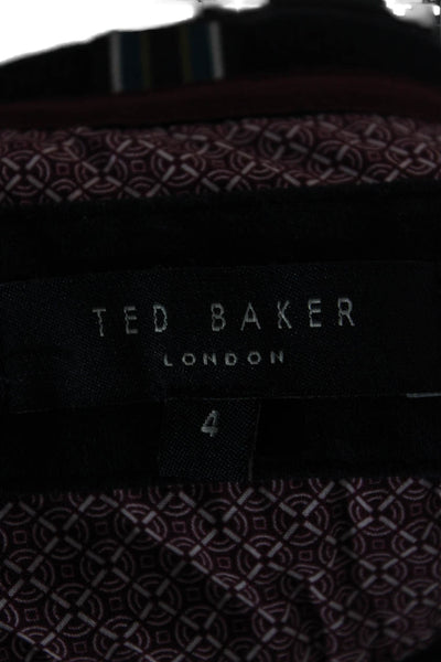 Ted Baker London Mens Long Sleeve Cotton Crew Neck T-Shirt Blue Size 4