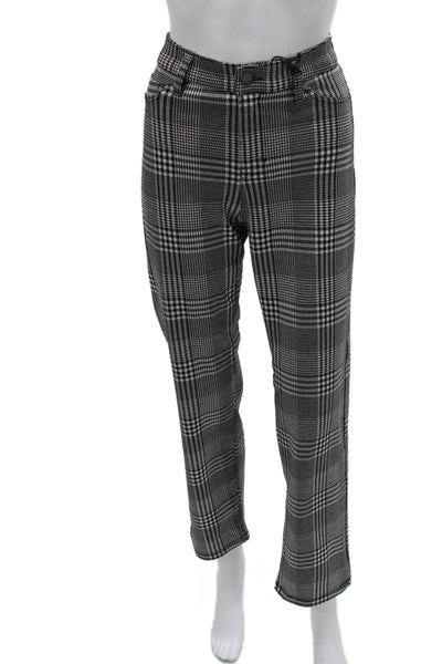 Liverpool Los Angeles Womens Dress Pants Black Check Zip 30in Size 6
