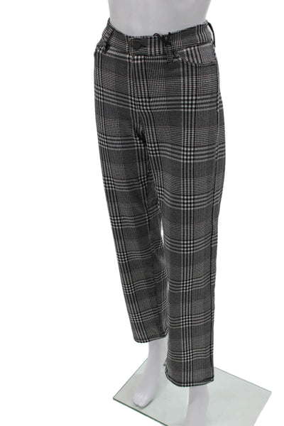 Liverpool Los Angeles Womens Dress Pants Black Check Zip 30in Size 6