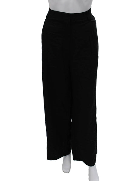 Lioness Womens Dress Pants Black 55% Linen Zip Inseam 30 Size L