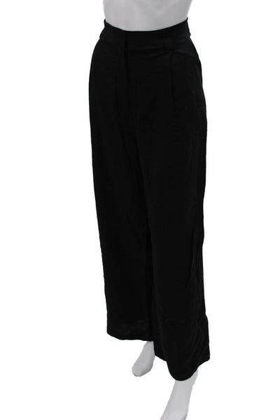 Lioness Womens Dress Pants Black 55% Linen Zip Inseam 30 Size L