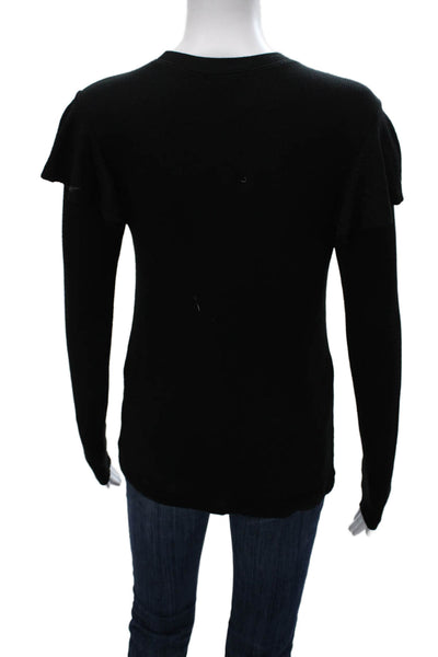 Goldie Womens Basic Black Modal Crew Neck Long Sleeve T-Shirt Size M