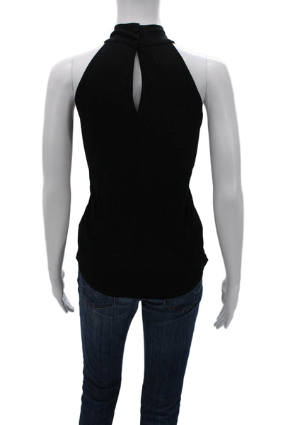 Generation Love Womens Basic Viscose Halter Tank Black Sleeveless Size L