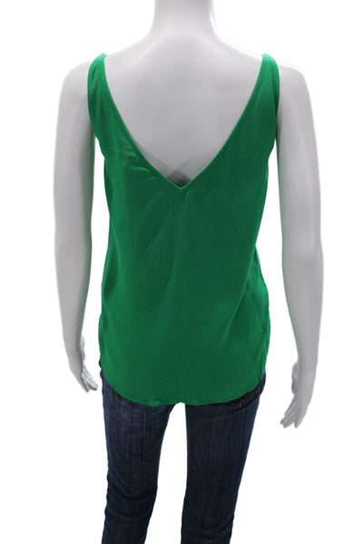 Ba&Sh Women Basic Viscose Sleeveless Scoop Neck Tank Green Size L