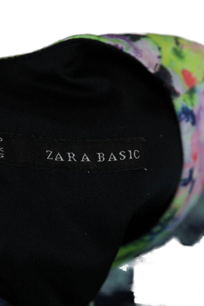 Zara Womens Fit & Flare Floral Sleeveless Short Dress Size S