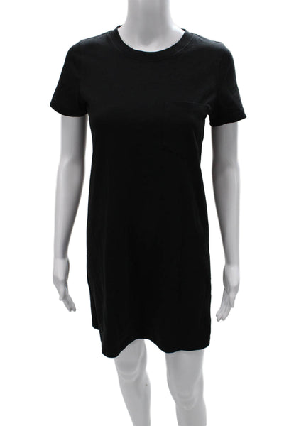 Madewell Womens T-Shirt Dress Black Cotton Short Sleeve Size XS