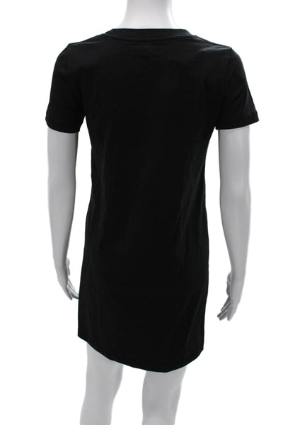 Madewell Womens T-Shirt Dress Black Cotton Short Sleeve Size XS