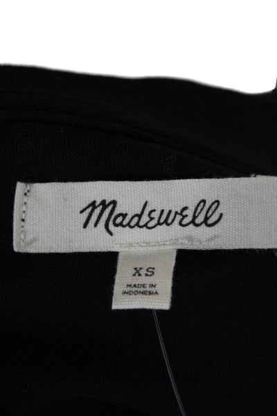 Madewell Womens T-Shirt Dress Black Cotton Short Sleeve Size XS