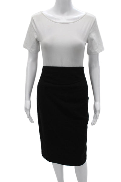 Ralph Lauren Black Label Women Straight Pencil Wool Knee Length Skirt Size 6