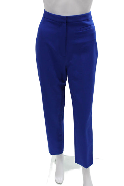 Milly Womens Blue Dress Pants Zip Polyester Solid Inseam 27 Size 4