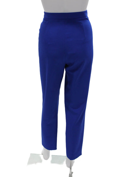 Milly Womens Blue Dress Pants Zip Polyester Solid Inseam 27 Size 4