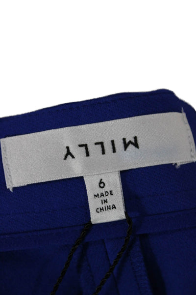 Milly Womens Blue Dress Pants Zip Polyester Solid Inseam 27 Size 4